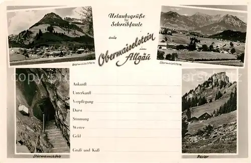 AK / Ansichtskarte Obermaiselstein Sturmannshoehle Besler  Obermaiselstein