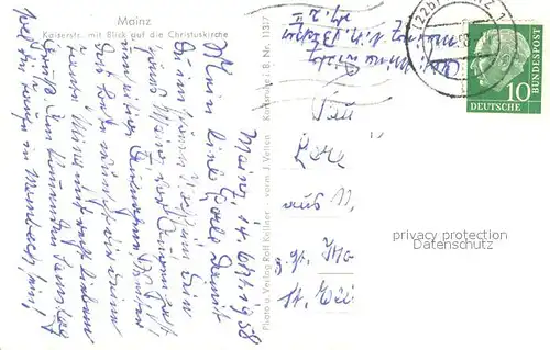 AK / Ansichtskarte Mainz_Rhein Kaiserstrasse Christuskirche  Mainz Rhein