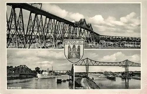 AK / Ansichtskarte Rendsburg Drehbruecke Hochbruecke  Rendsburg