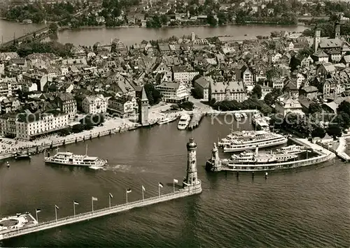 AK / Ansichtskarte Lindau_Bodensee Fliegeraufnahme Lindau Bodensee