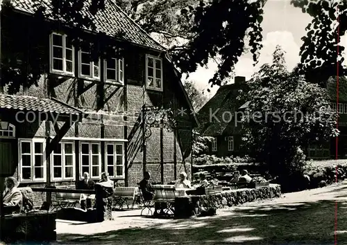 AK / Ansichtskarte Wilsede_Lueneburger_Heide Gasthaus Heidemuseum  Wilsede_Lueneburger_Heide