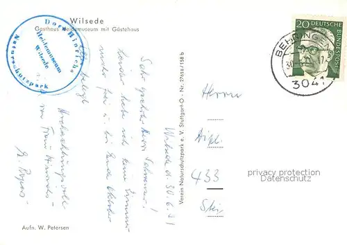 AK / Ansichtskarte Wilsede_Lueneburger_Heide Gasthaus Heidemuseum  Wilsede_Lueneburger_Heide