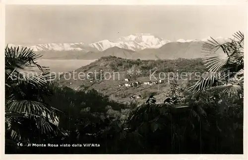 AK / Ansichtskarte Novaggio Il Monte Rosa visto dall Vill  Alta Novaggio