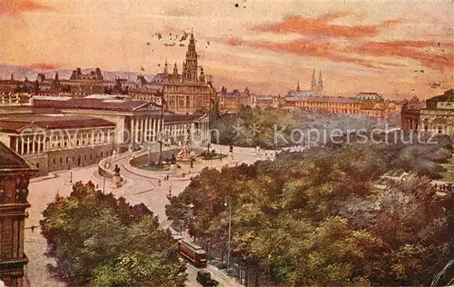 AK / Ansichtskarte Wien Franzensring Kuenstlerkarte Wien