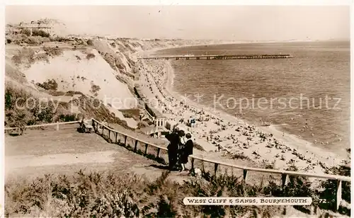 AK / Ansichtskarte Bournemouth_UK West Cliff and Sands Bournemouth UK