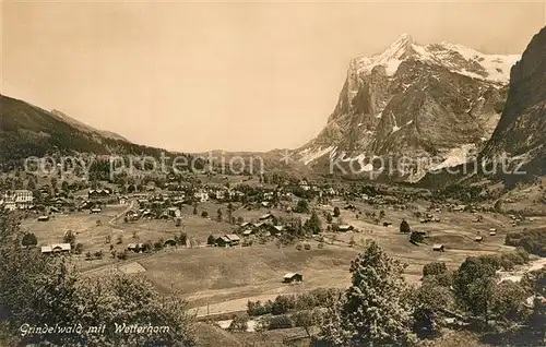 AK / Ansichtskarte Grindelwald mit Wetterhorn Grindelwald