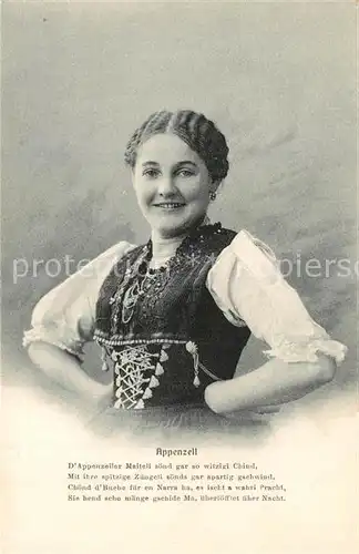 AK / Ansichtskarte Appenzell_IR Appenzeller Maiteli Appenzell IR