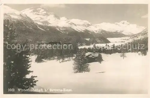 AK / Ansichtskarte St_Moritz_GR Winterlandschaft Souvretta House St_Moritz_GR