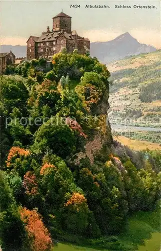 AK / Ansichtskarte Albulabahn Schloss Ortenstein Albulabahn