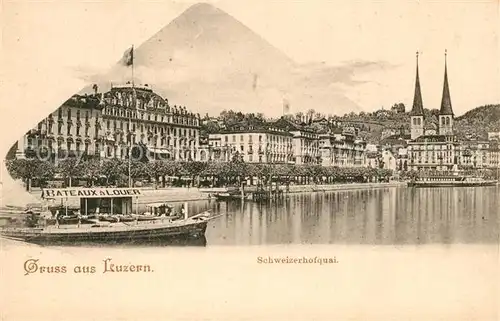 AK / Ansichtskarte Luzern_LU Schweizerhofquai Luzern_LU