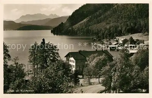 AK / Ansichtskarte Urfeld_Walchensee Hotel zur Post und Jaeger am See Urfeld Walchensee