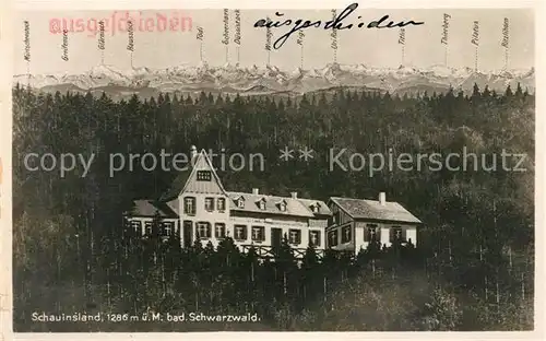 AK / Ansichtskarte Schauinsland Waldhaus Pension Schauinsland Schauinsland