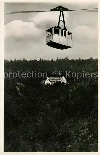 AK / Ansichtskarte Schauinsland Schwebebahn mit Hotel Burggraf Schauinsland