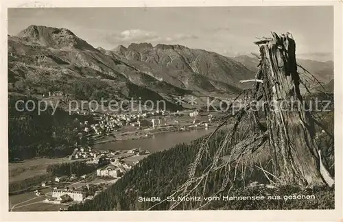 AK / Ansichtskarte St_Moritz_GR Blick vom Hahnensee St_Moritz_GR