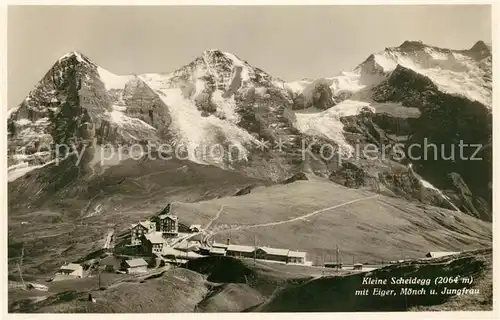 AK / Ansichtskarte Kleine_Scheidegg_Interlaken mit Eiger Moench und Jungfrau Kleine_Scheidegg
