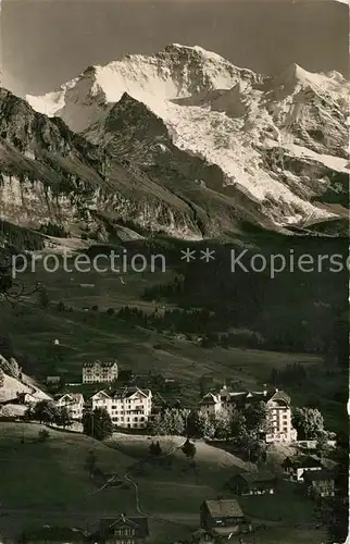AK / Ansichtskarte Wengen_BE mit Jungfrau Wengen_BE