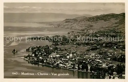 AK / Ansichtskarte Clarens_Montreux Vue generale aerienne Clarens_Montreux