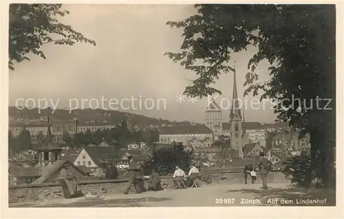 AK / Ansichtskarte Zuerich_ZH Auf dem Lindenhof Zuerich_ZH