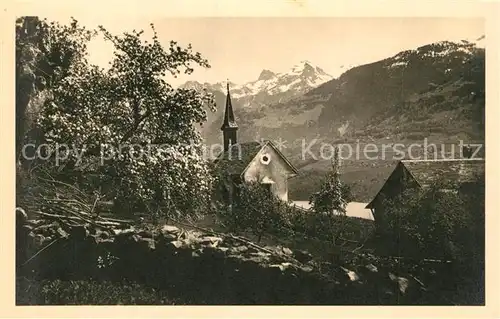 AK / Ansichtskarte Betlis Kapelle mit Wallensee Sexmor und Gueslen Betlis