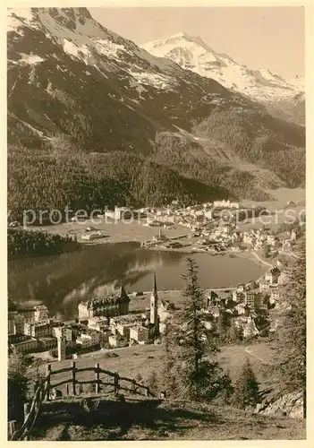 AK / Ansichtskarte St_Moritz_Dorf_GR Panorama St_Moritz_Dorf_GR