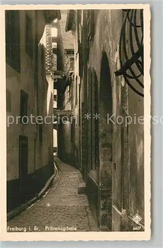 AK / Ansichtskarte Freiburg_Breisgau Praesenzgaessle Freiburg Breisgau
