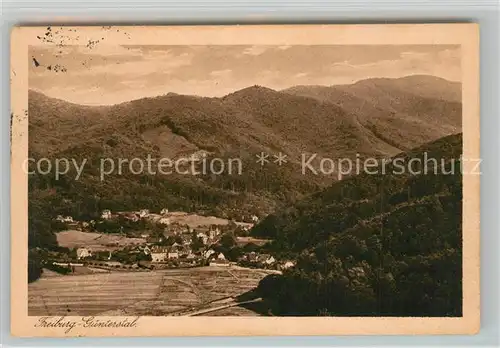 AK / Ansichtskarte Guenterstal_Freiburg Panorama mit Hotel Restaurant Kyburg Guenterstal_Freiburg