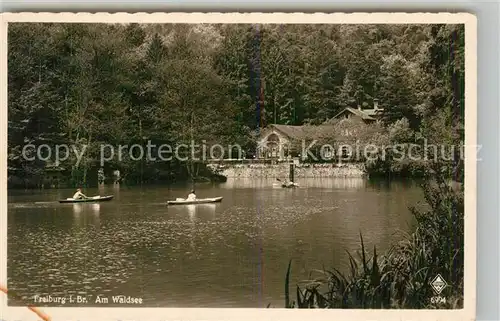 AK / Ansichtskarte Freiburg_Breisgau Am Waldsee Freiburg Breisgau