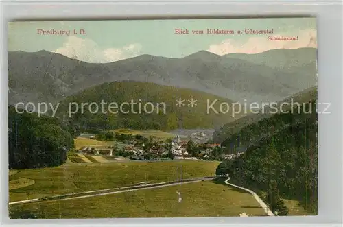 AK / Ansichtskarte Guenterstal_Freiburg Panorama mit Schauinsland Guenterstal_Freiburg