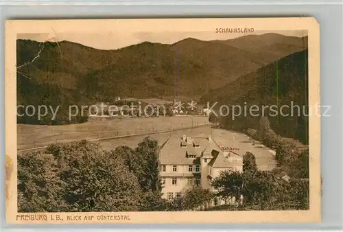 AK / Ansichtskarte Guenterstal_Freiburg Panorama mit Schauinsland Guenterstal_Freiburg