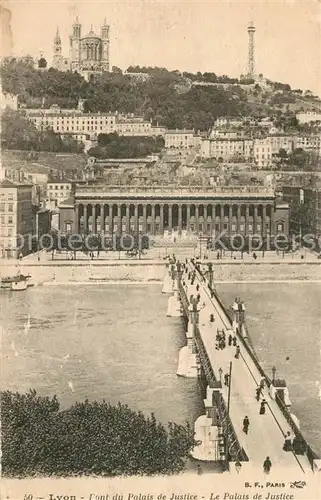 AK / Ansichtskarte Lyon_France Pont Palais de Justice Lyon France