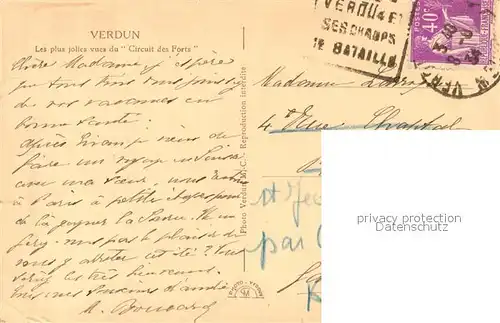 AK / Ansichtskarte Verdun_Meuse Port Chaussee Monument a la Victoire Fort de Vaux  Verdun Meuse