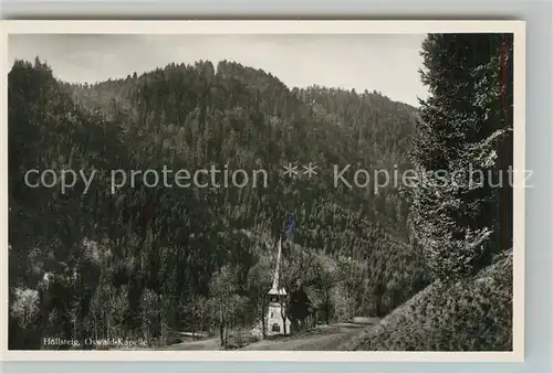AK / Ansichtskarte Hoellental_Schwarzwald Oswald Kapelle Hoellental_Schwarzwald