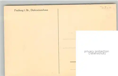 AK / Ansichtskarte Freiburg_Breisgau Diakonissenhaus Freiburg Breisgau