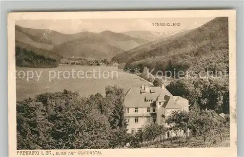 AK / Ansichtskarte Guenterstal_Freiburg mit Schauinslandblick Guenterstal_Freiburg