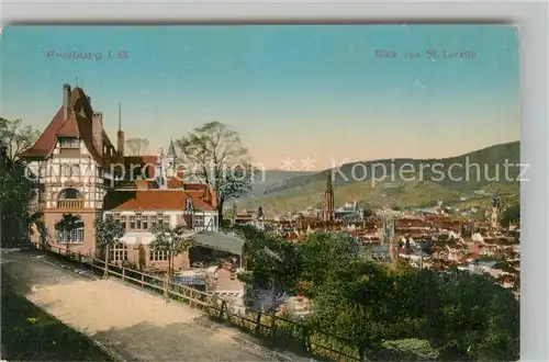 AK / Ansichtskarte Freiburg_Breisgau Blick von St Loretto Freiburg Breisgau