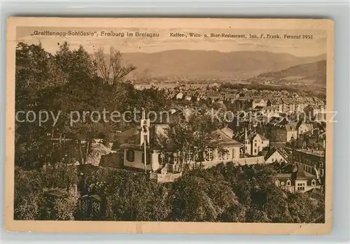 AK / Ansichtskarte Freiburg_Breisgau Greiffenegg Schloessle Stadtblick Freiburg Breisgau