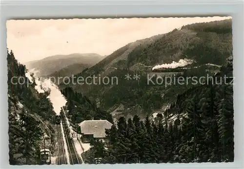 AK / Ansichtskarte Hoellental Schwarzwaldbahn Eingang in den Haldentunnel Seelenwandkurve Hoellental