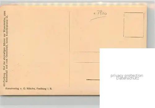 AK / Ansichtskarte Freiburg_Breisgau Hof der ehem Haeuser zur Wasserstelze Freiburg Breisgau