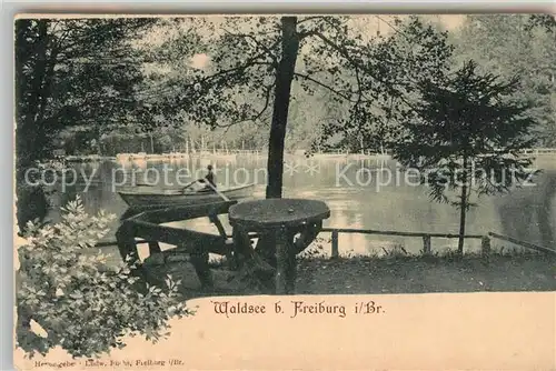 AK / Ansichtskarte Freiburg_Breisgau Waldseepartie Freiburg Breisgau