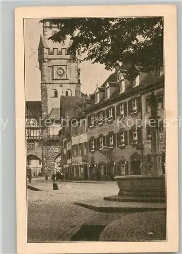 AK / Ansichtskarte Freiburg_Breisgau Gasthof zum Baeren Oberlinden Freiburg Breisgau