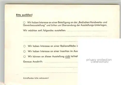 AK / Ansichtskarte Freiburg_Breisgau Bad Handwerks und Gewerbeausstellung 1965 Freiburg Breisgau