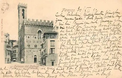 AK / Ansichtskarte Firenze_Toscana Palazzo del Podesta Firenze Toscana