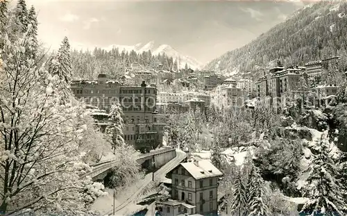 AK / Ansichtskarte Bad_Gastein Stadtpanorama im Winter Bad_Gastein