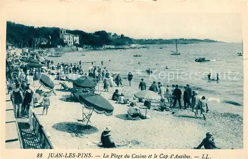 AK / Ansichtskarte Juan les Pins Plage du Casino et Cap d Antibes Cote d Azur Juan les Pins
