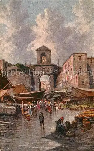 AK / Ansichtskarte Napoli_Neapel Porta Capuana Pittore G. Carelli Kuenstlerkarte Napoli Neapel