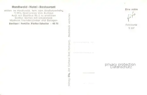 AK / Ansichtskarte Bad_Homburg Hardtwald Hotel  Bad_Homburg