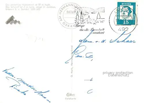 AK / Ansichtskarte Hermannsdenkmal Schloss Externsteine Detmolder Theater Donoperteich Hermannsdenkmal