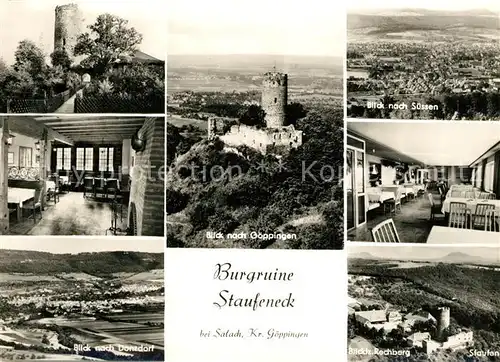 AK / Ansichtskarte Salach Burgruine Staufeneck  Salach