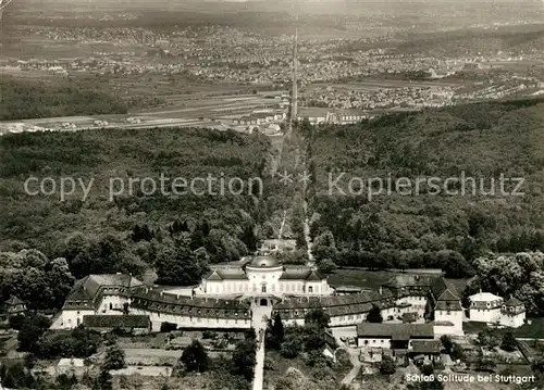 AK / Ansichtskarte Stuttgart Schloss Solitude Fliegeraufnahme Stuttgart