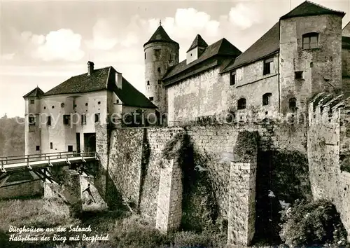 AK / Ansichtskarte Burghausen_Salzach Burg Bergfried  Burghausen Salzach